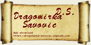 Dragomirka Savović vizit kartica